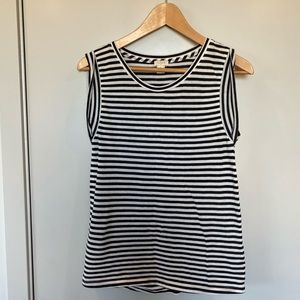 J.Crew Striped Black & White Tank Top